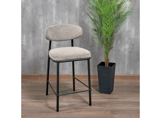 Стул полубарный Lucas 2 латте шенилл с чёрными ножками в Кургане