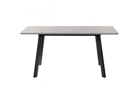 Стол Dublin раскладной 120-160х80х75 серый мрамор с чёрными ножками в Кургане