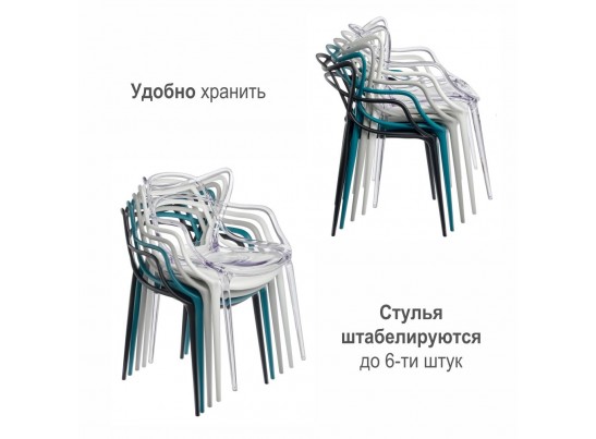 Комплект из 4-х стульев Masters прозрачный сиреневый в Кургане