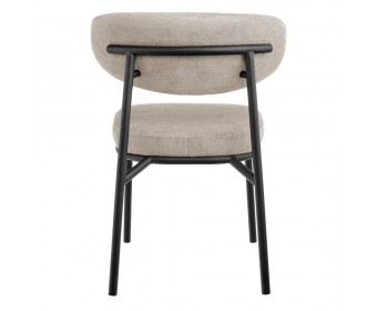 Стул Lucas 2 латте шенилл с чёрными ножками