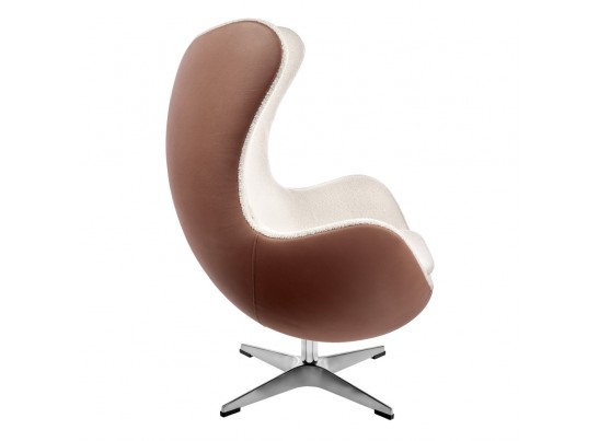 Кресло EGG STYLE CHAIR коричневый, экокожа в Кургане