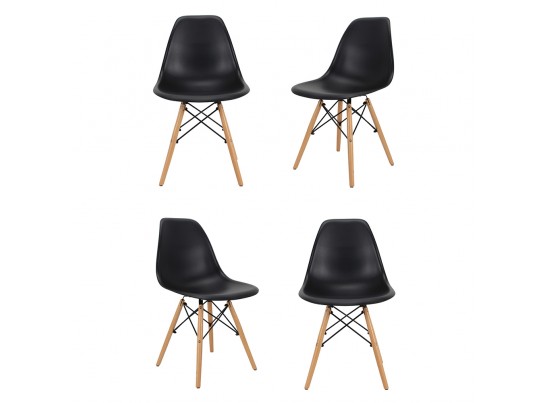 Комплект из 4-х стульев Eames чёрный в Кургане