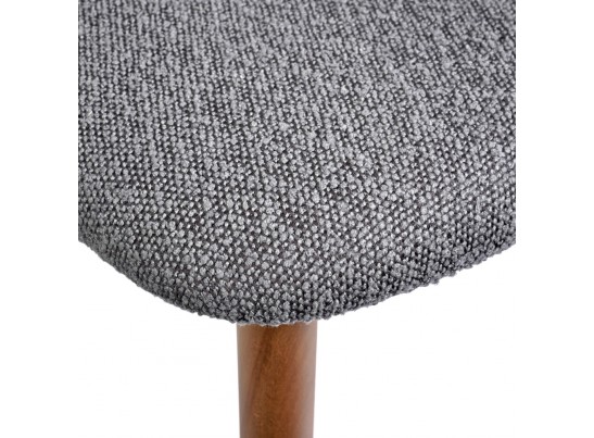 Стул Lucas тёмно-серый букле с ножками цвета орех в Кургане
