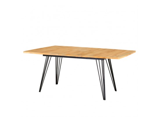 Стол Fusion 140-180 x 90см, Дуб Навара, чёрный в Кургане