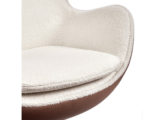 Кресло EGG STYLE CHAIR коричневый, экокожа в Кургане