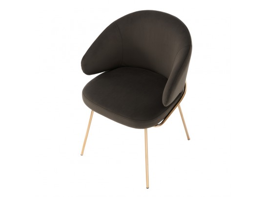 Стул-полукресло Emil графит с золотыми ножками в Кургане