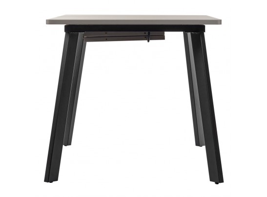 Стол Dublin раскладной 120-160х80х75 серый мрамор с чёрными ножками в Кургане