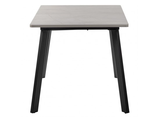 Стол Dublin раскладной 120-160х80х75 серый мрамор с чёрными ножками в Кургане
