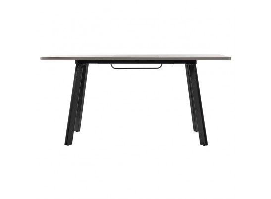 Стол Dublin раскладной 120-160х80х75 серый мрамор с чёрными ножками в Кургане