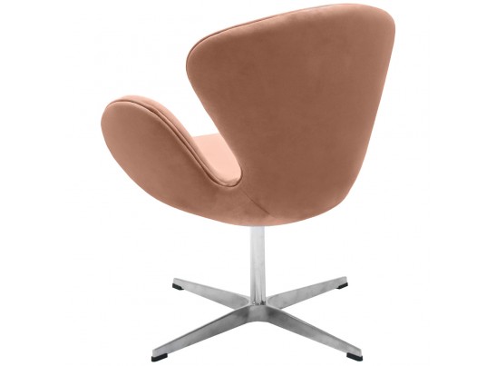 Кресло SWAN CHAIR пыльно-розовый, искусственная замша в Кургане