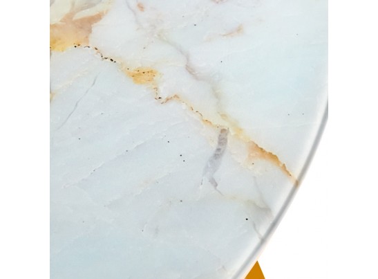 Набор кофейных столиков Tango бежевый мрамор с ножками матовое золото, 2шт в Кургане