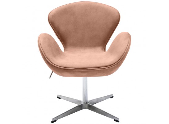 Кресло SWAN CHAIR пыльно-розовый, искусственная замша в Кургане