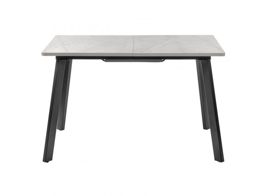 Стол Dublin раскладной 120-160х80х75 серый мрамор с чёрными ножками в Кургане