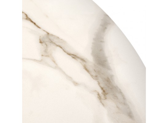 Стол Korfu диам.100см, керамогранит светлый мрамор в Кургане