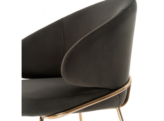 Стул-полукресло Emil графит с золотыми ножками в Кургане