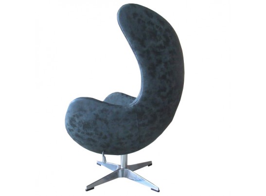Кресло EGG CHAIR черный матовый с эффектом состаренная кожа в Кургане