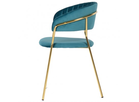 Комплект из 4-х стульев Turin бирюзовый с золотыми ножками в Кургане