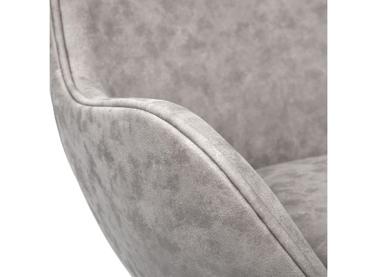 Кресло EGG CHAIR светло-серый матовый с эффектом состаренная кожа в Кургане