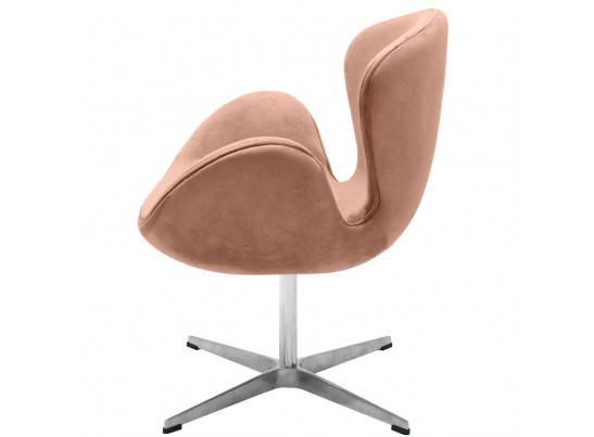 Кресло SWAN CHAIR пыльно-розовый, искусственная замша в Кургане