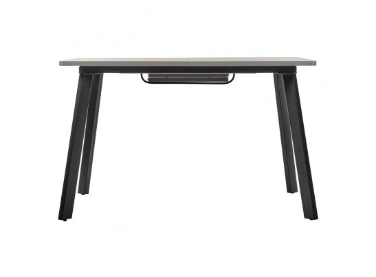 Стол Dublin раскладной 120-160х80х75 серый мрамор с чёрными ножками в Кургане