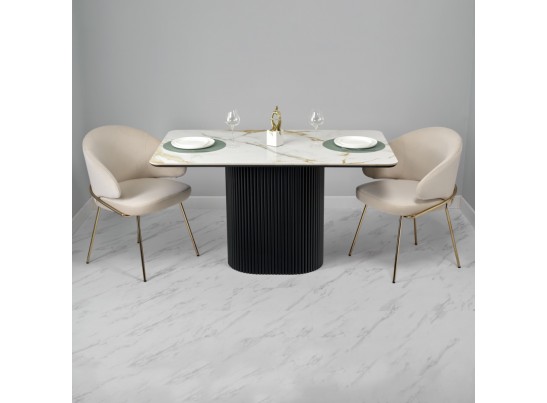 Стол Festa 140x85x77см, керамогранит Calacatte gold в Кургане