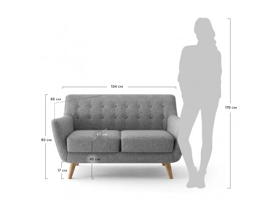 Диван Picasso двухместный темно-бирюзовый в Кургане