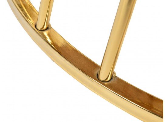 Стол Liverpool диам.110см, орех с золотистыми ножками в Кургане