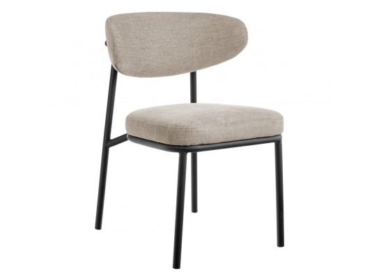 Стул Lucas 2 латте шенилл с чёрными ножками в Кургане
