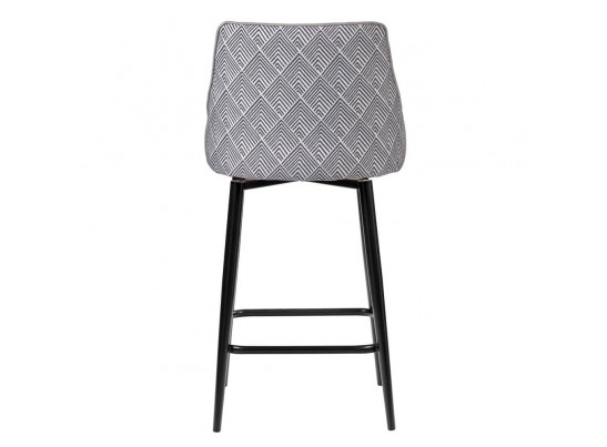 Стул полубарный Dave серый с жаккардом, с поворотным механизмом в Кургане