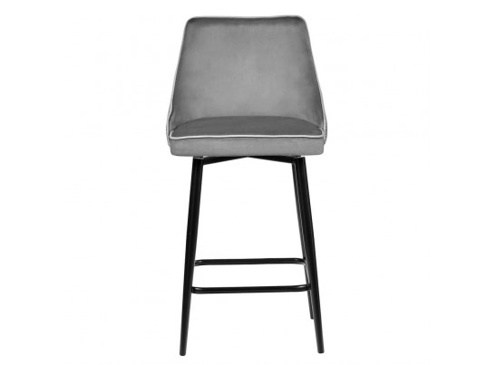 Стул полубарный Dave серый с жаккардом, с поворотным механизмом в Кургане