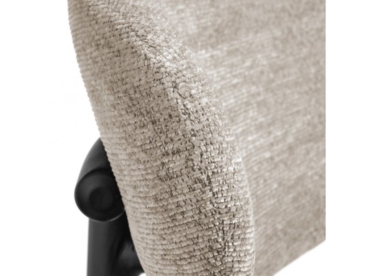 Стул полубарный Lucas 2 латте шенилл с чёрными ножками в Кургане