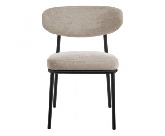 Стул Lucas 2 латте шенилл с чёрными ножками