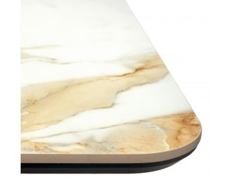 Стол Festa 140x85x77см, керамогранит Calacatte gold