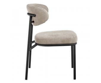 Стул Lucas 2 латте шенилл с чёрными ножками