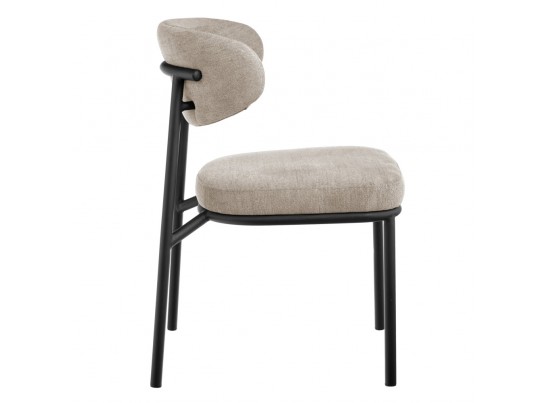 Стул Lucas 2 латте шенилл с чёрными ножками в Кургане