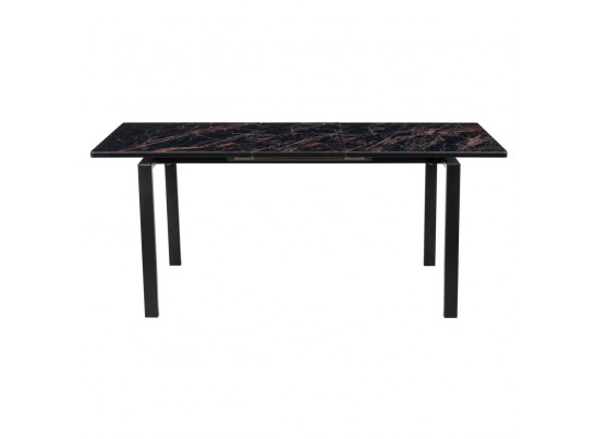 Стол Areal раскладной 140-180х80х75 чёрный мрамор с чёрными ножками в Кургане