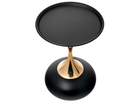 Кофейный столик Angel диам.40см x 55см, чёрный, металл в Кургане