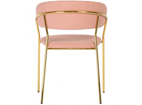 Стул Turin светло-розовая рогожка с золотыми ножками в Кургане