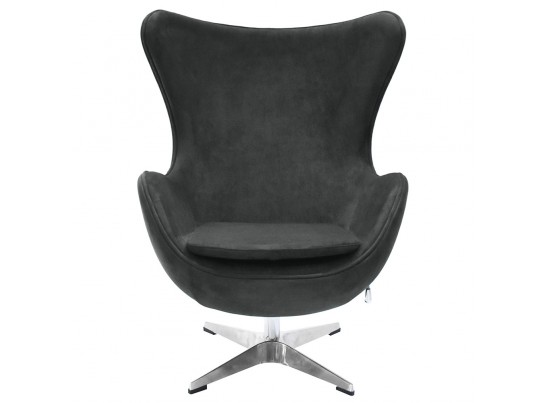 Кресло EGG CHAIR графит, искусственная замша в Кургане