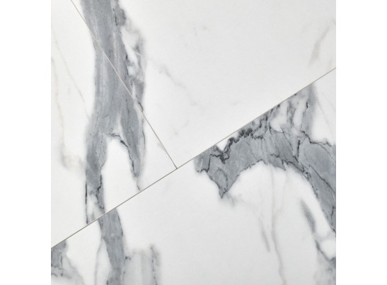 Стол Rudolf круглый раскладной 100-130x100x75см, белый мрамор, белый в Кургане