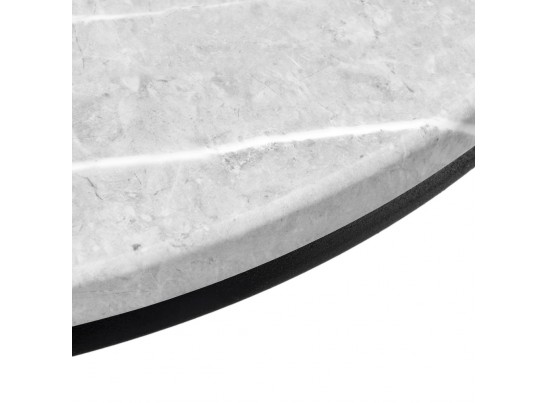 Набор кофейных столиков Tango светло-серый мрамор с чёрными ножками, 2шт в Кургане