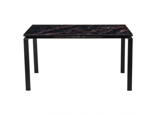 Стол Areal раскладной 140-180х80х75 чёрный мрамор с чёрными ножками в Кургане