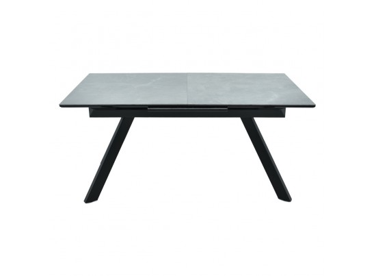 Стол Adam раскладной 140-190x90x75см, керамогранит серый мрамор, чёрный в Кургане
