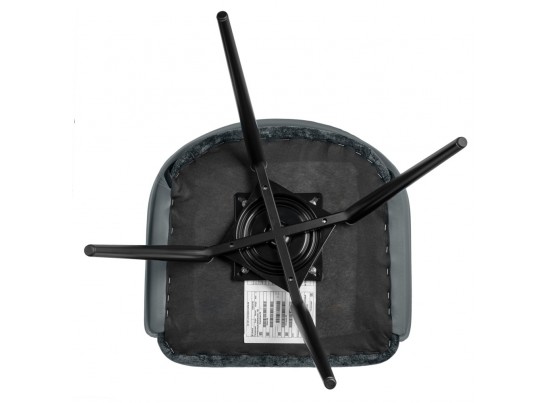 Стул Bruno серый шенилл с экокожей с поворотным механизмом в Кургане