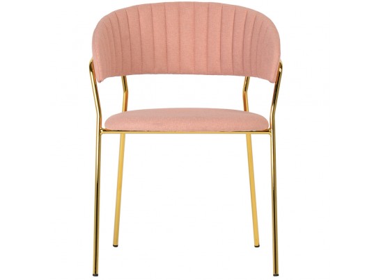 Стул Turin светло-розовая рогожка с золотыми ножками в Кургане