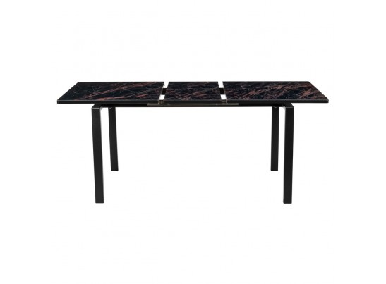 Стол Areal раскладной 140-180х80х75 чёрный мрамор с чёрными ножками в Кургане