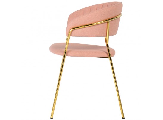 Стул Turin светло-розовая рогожка с золотыми ножками в Кургане