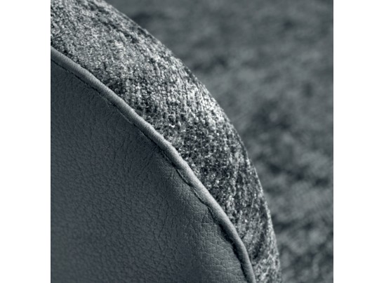 Стул Bruno серый шенилл с экокожей с поворотным механизмом в Кургане