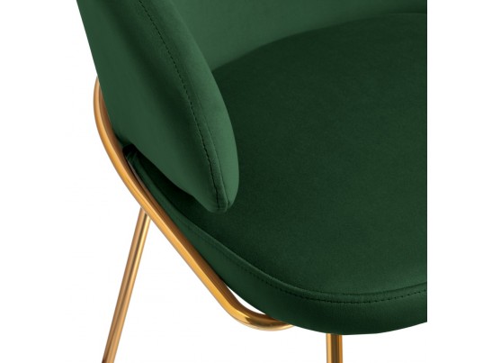 Стул-полукресло Emil зеленый с золотыми ножками в Кургане