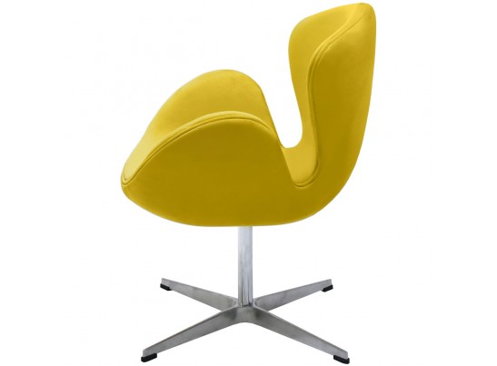 Кресло SWAN CHAIR жёлтый, искусственная замша в Кургане